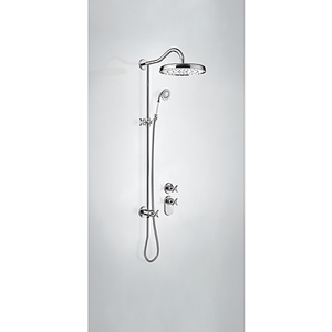 TRES Podomítkový termostatický sprchový set s uzávěrem a regulací průtoku (2-cestná). · Včetně 24235203