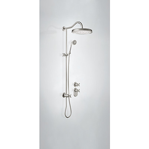TRES Podomítkový termostatický sprchový set s uzávěrem a regulací průtoku (2-cestná). · Včetně 24235203AC